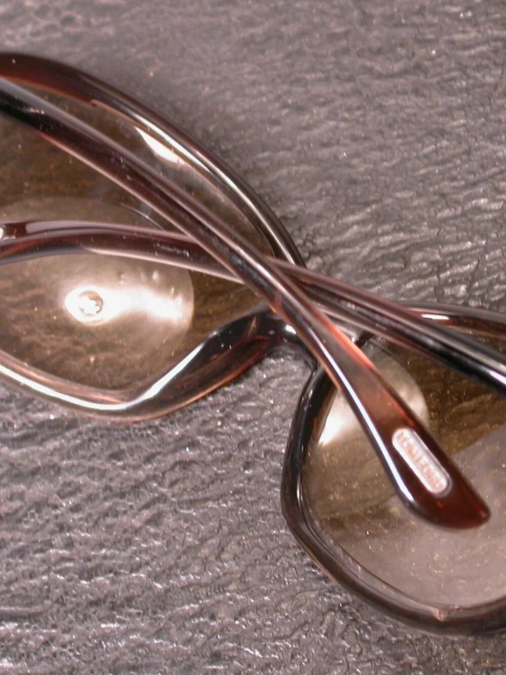 Tom Ford Amber Fade Clear Round Sunglasses Italy FRAME ONLY